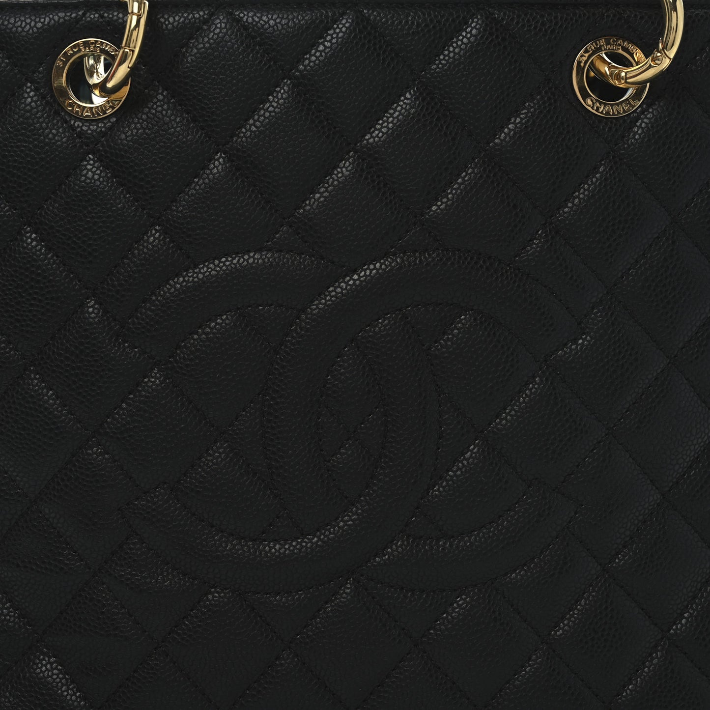 Caviar Quilted XL Grand Shopping Tote GST Black
