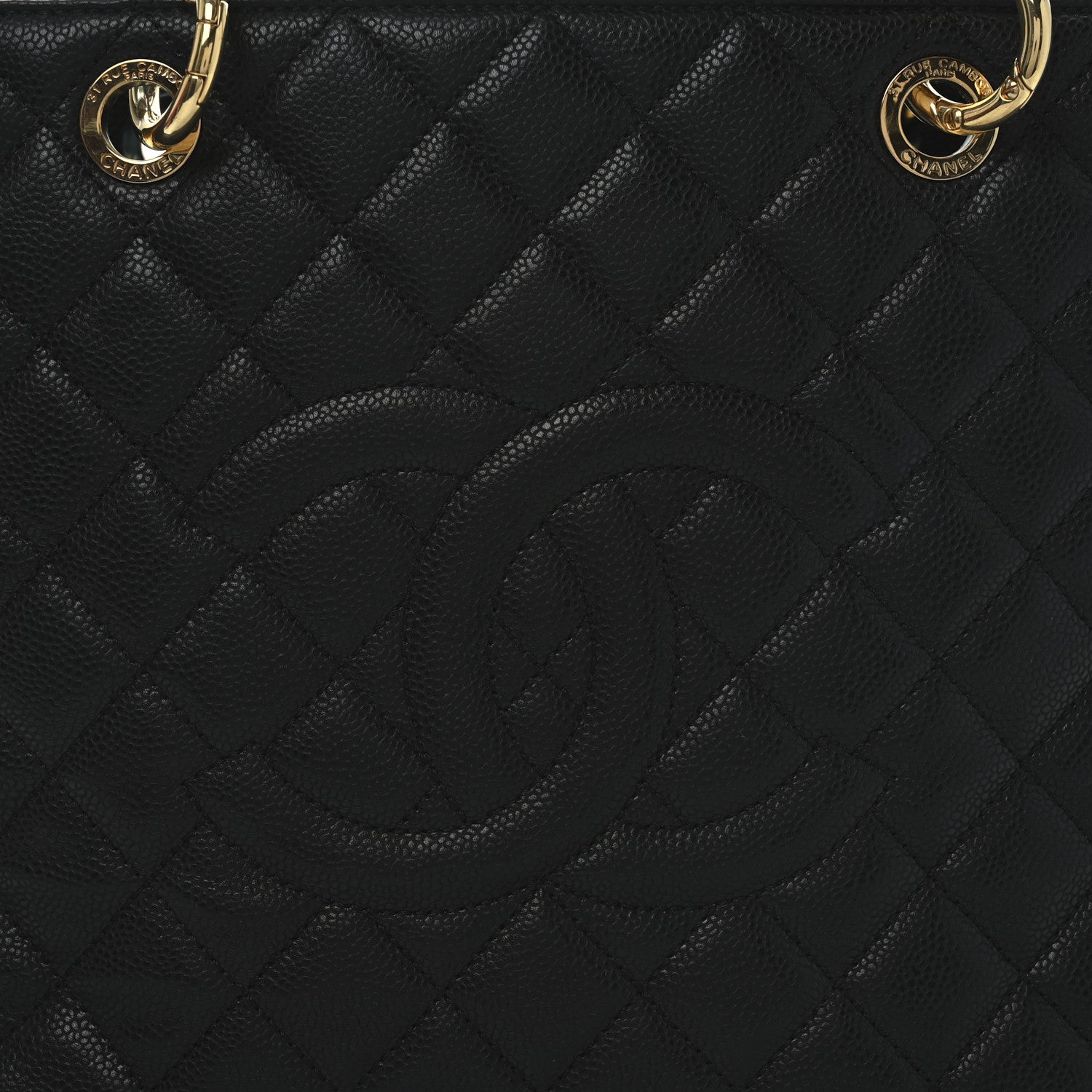 Chanel Caviar Quilted XL Grand Shopping Tote GST Black 8 of 10