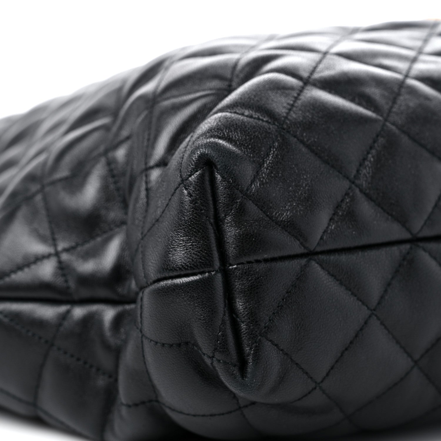 Saint Laurent Lambskin Quilted Maxi Icare Shopping Tote Black 9 of 10