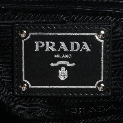 Prada Soft Calf Double Zip Shoulder Bag Black 6 of 9