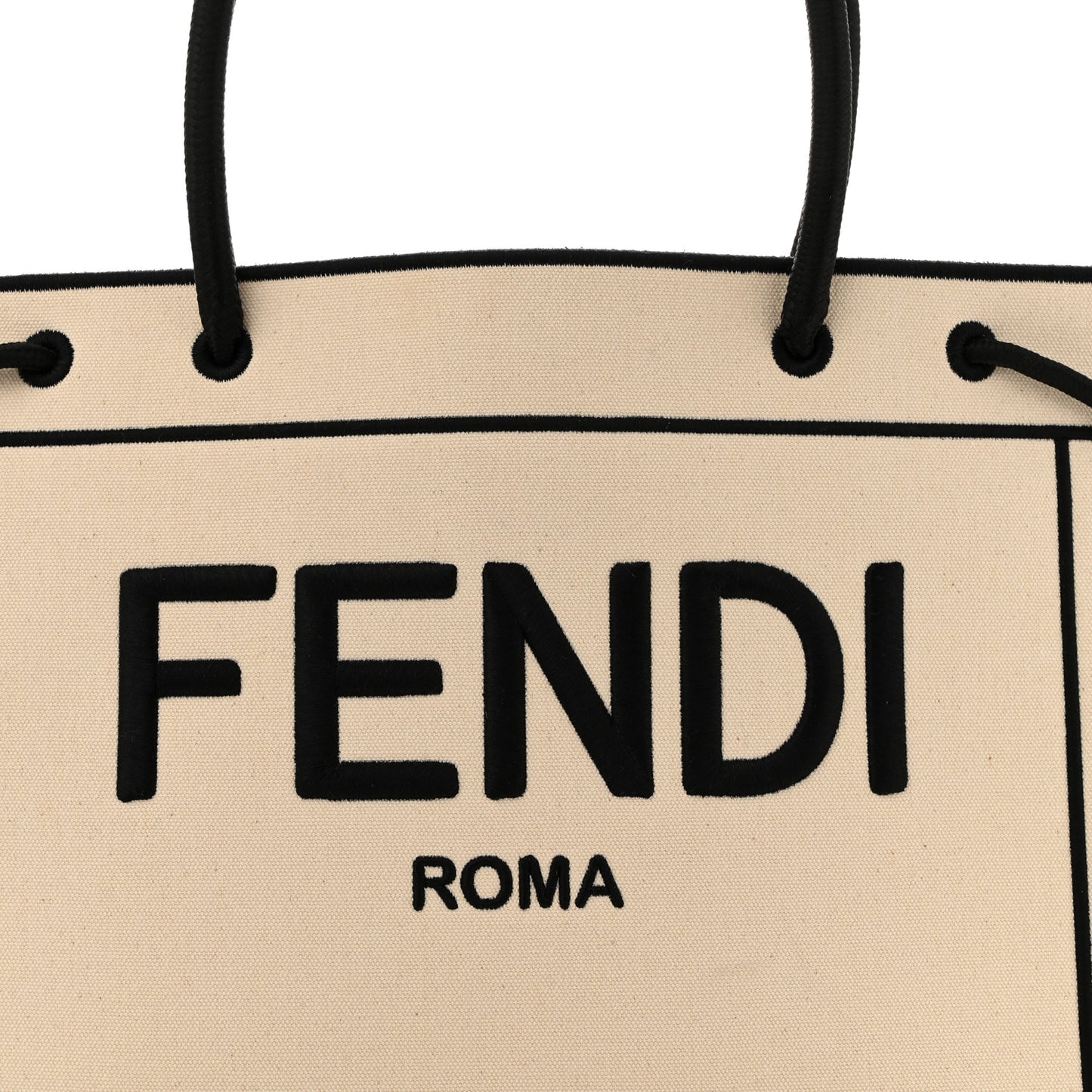 Canvas Logo Medium Shopping Tote Grezzo Black
