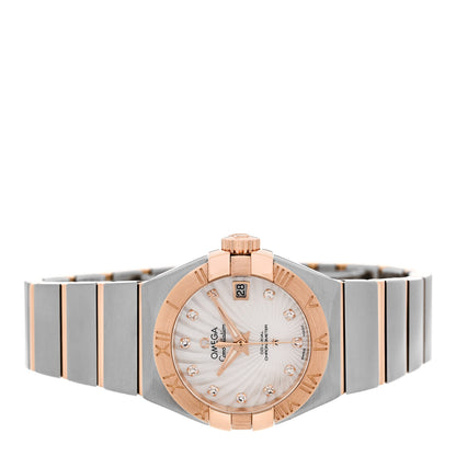 Omega Stainless Steel 18K Red Gold Diamond Mother of Pearl 27mm Constellation Automatic Watch 123.20.27.20.55.001 2 of 5