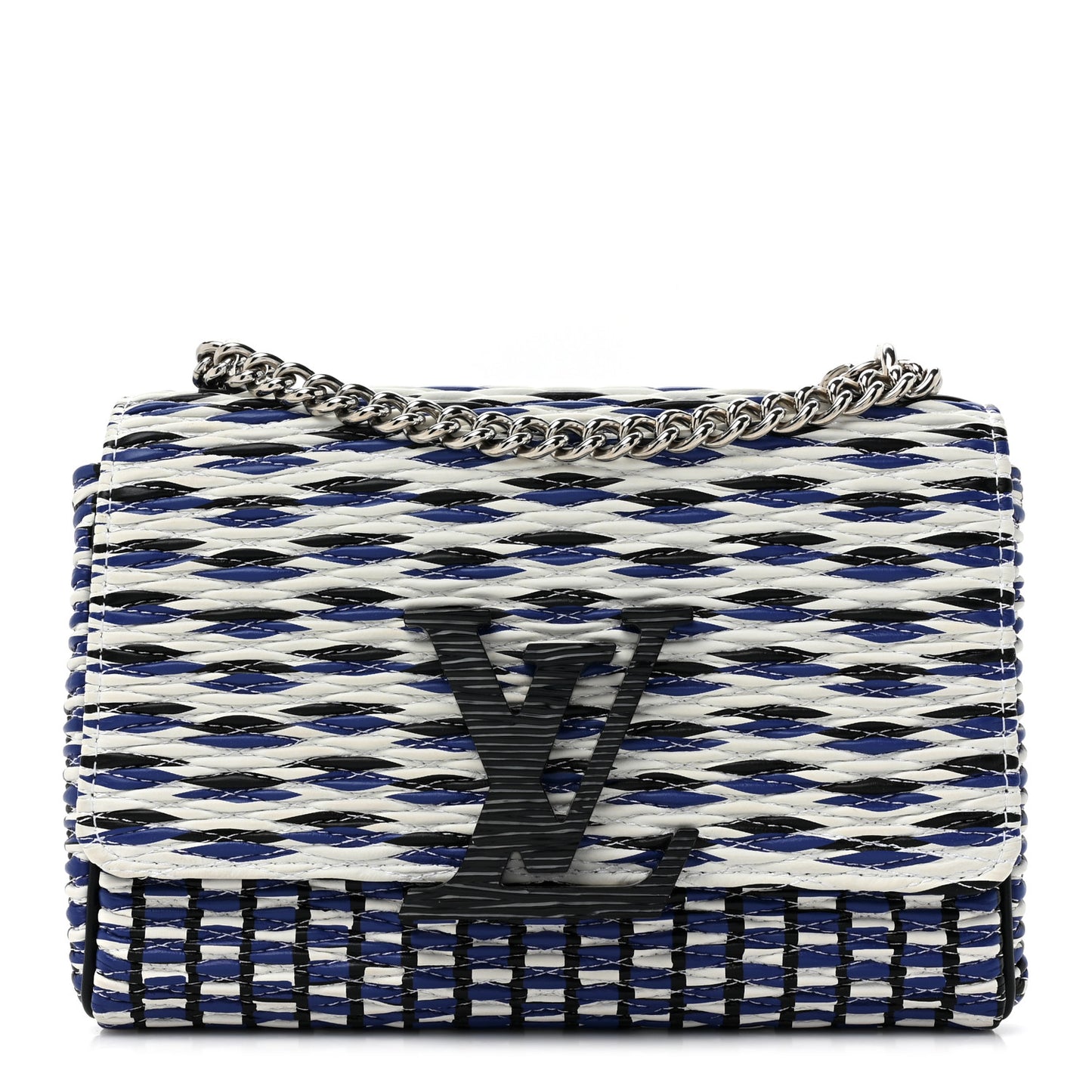 Calfskin Epi Smock Louise MM Chain Clutch Smoke