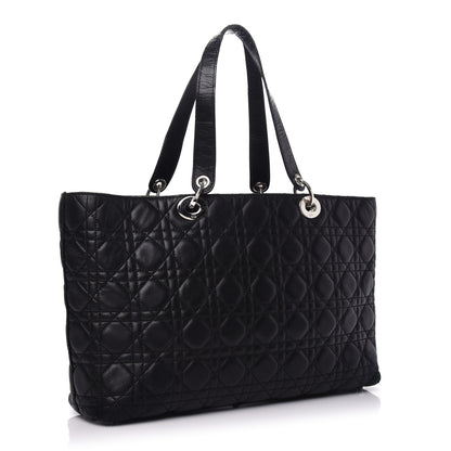 Christian Dior Lambskin Cannage Large Lady Dior Shopper Tote Black 3 of 11