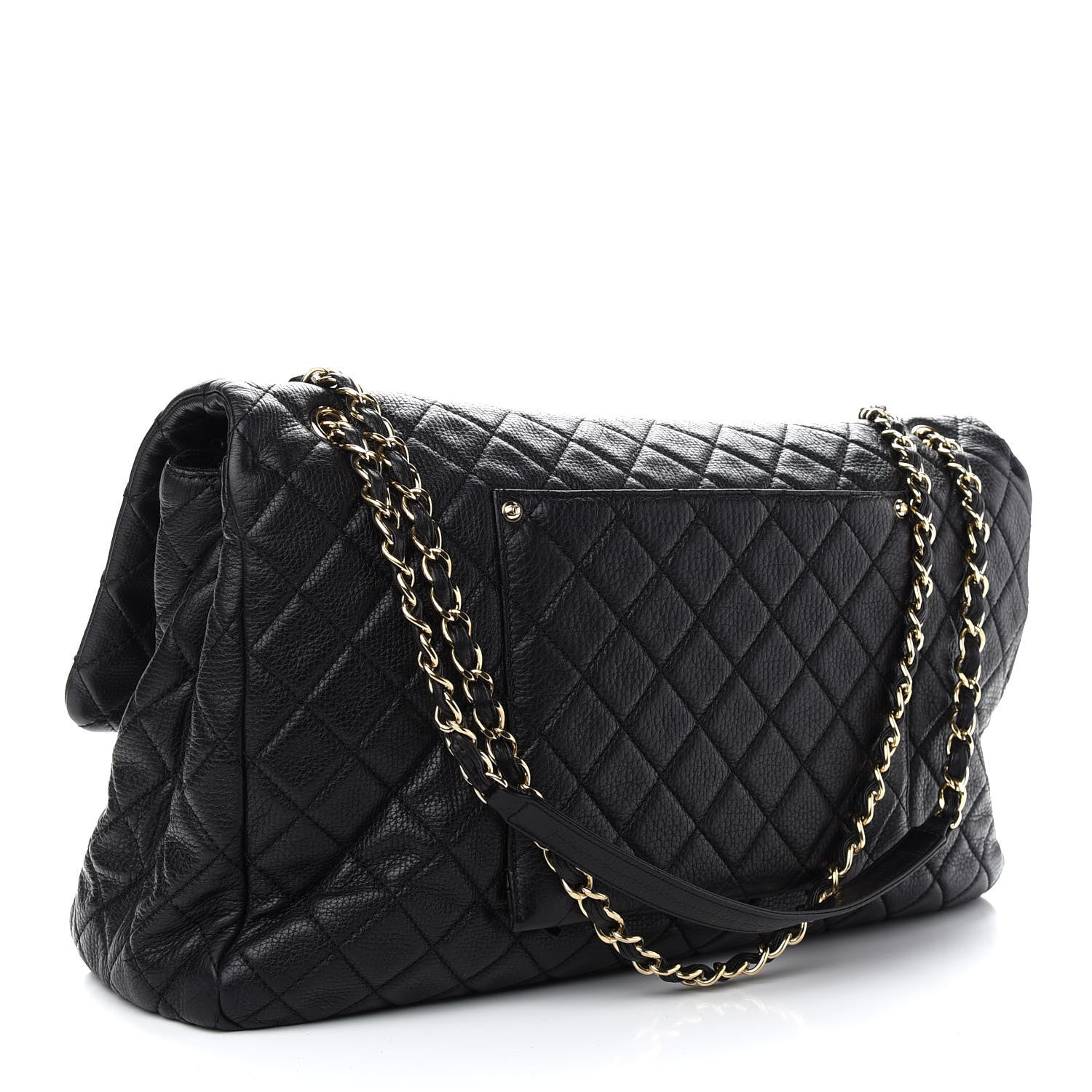 Chanel Calfskin Quilted XXL Travel Flap Bag Black 3 of 10