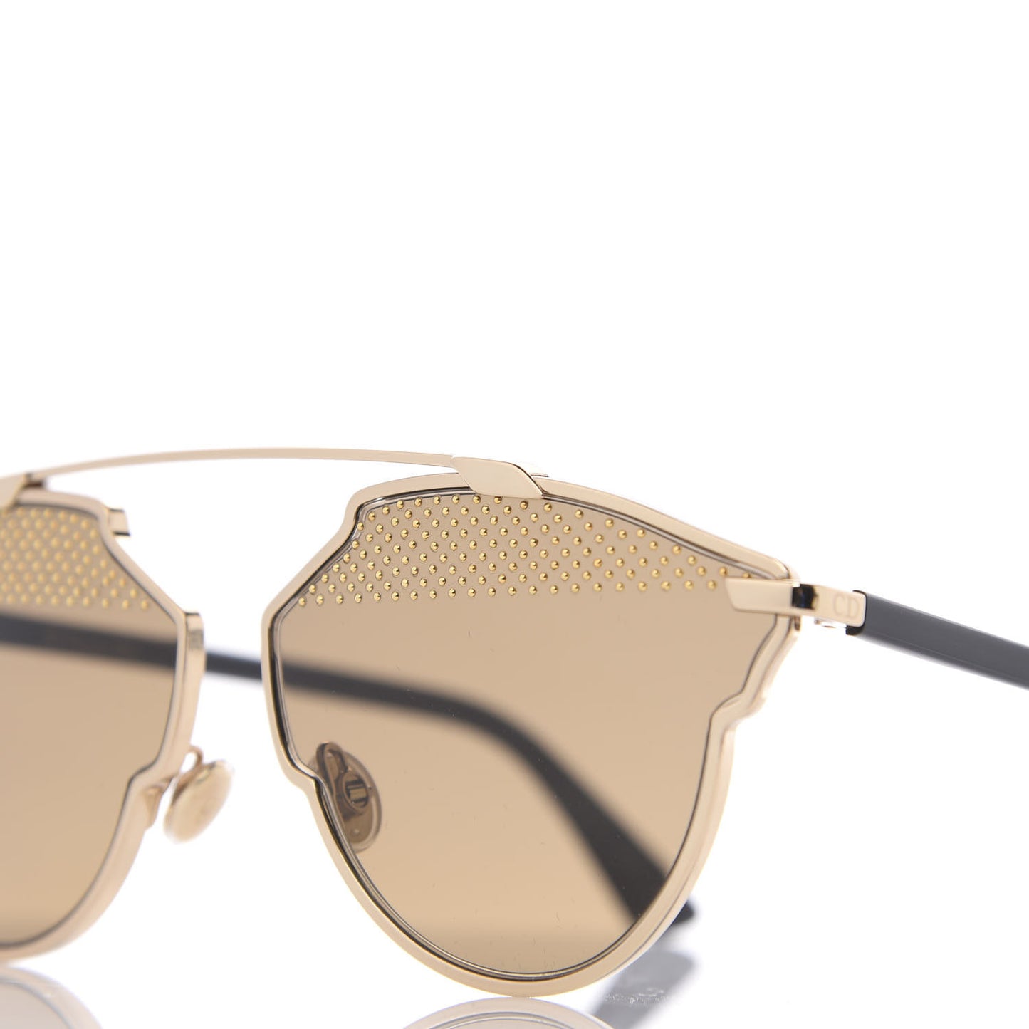 Studded So Real Sunglasses Gold