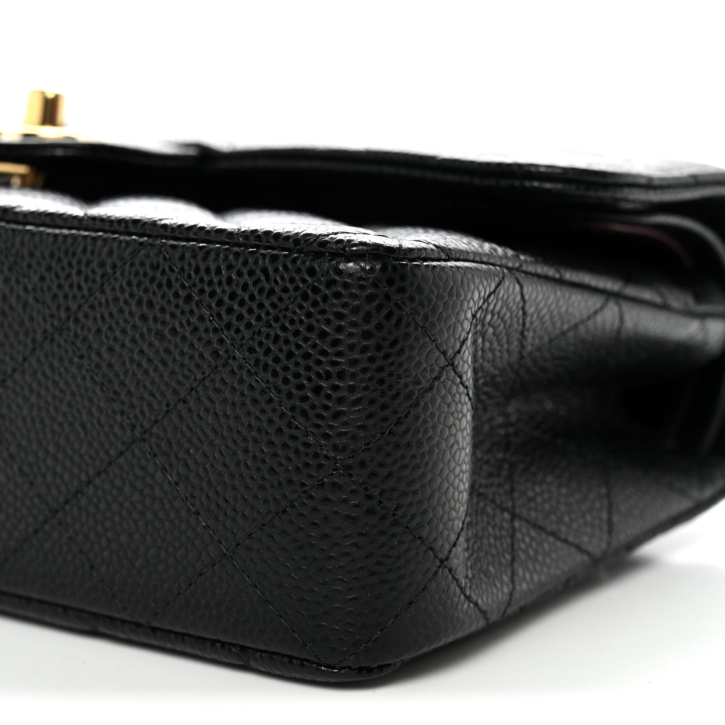 Caviar Quilted Small Double Flap Black