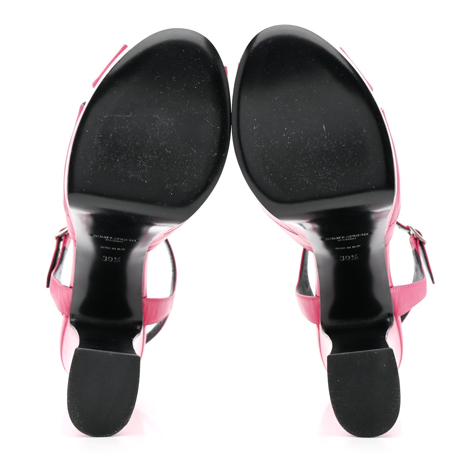 Saint Laurent Goatskin Candy 80 Platform Sandals 39.5 Bubblegum 6 of 14