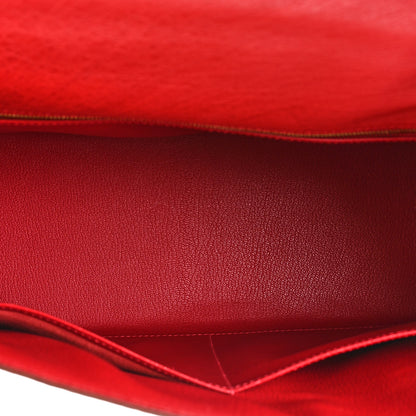 Hermes Ostrich Kelly Sellier 32 Rouge Vif 5 of 16