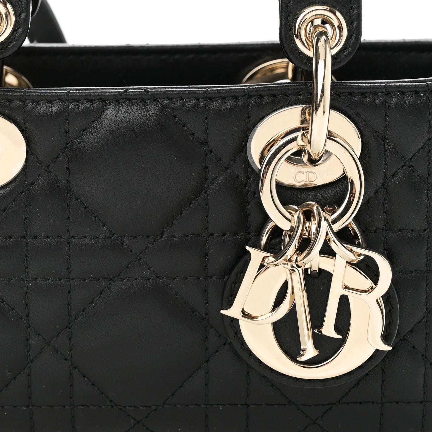 Lambskin Cannage Micro Lady D-Joy Black