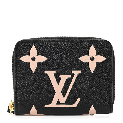 Louis Vuitton Empreinte Monogram Giant Zippy Coin Purse Black Beige 1 of 4