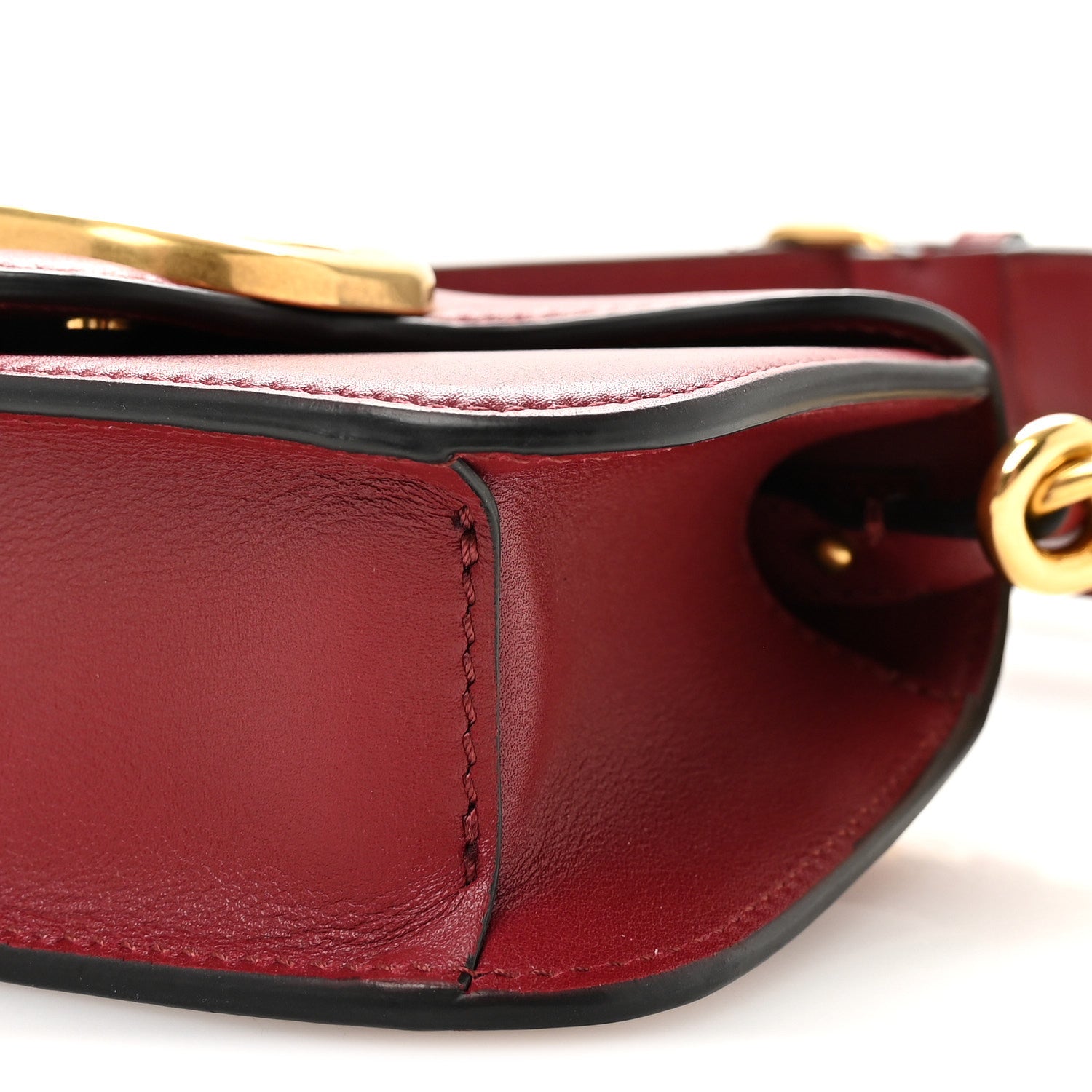 Valentino Garavani Smooth Calfskin Vlogo Mini Loco Crossbody Bag Dark Red 9 of 9