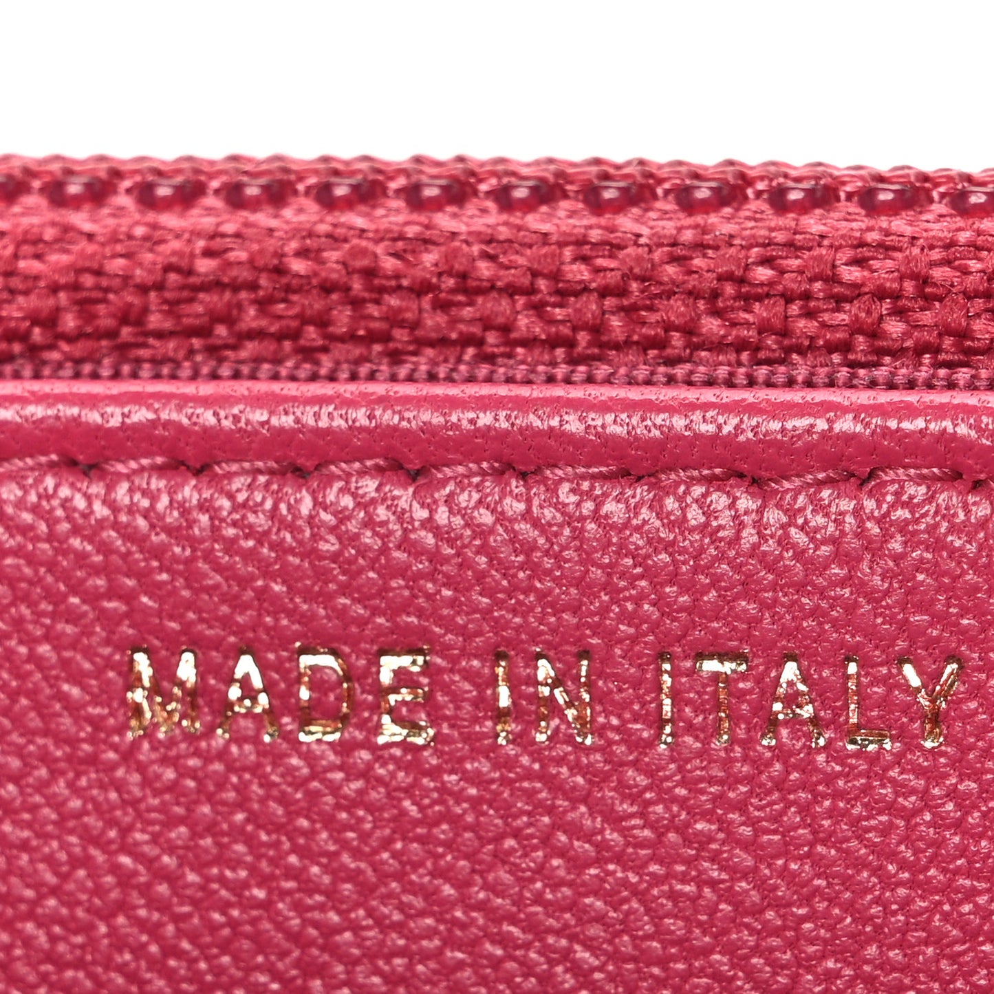 Lambskin Chevron Quilted Trendy CC Wallet On Chain WOC Dark Pink