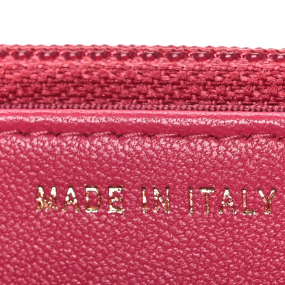 Chanel Lambskin Chevron Quilted Trendy CC Wallet On Chain WOC Dark Pink 7 of 11