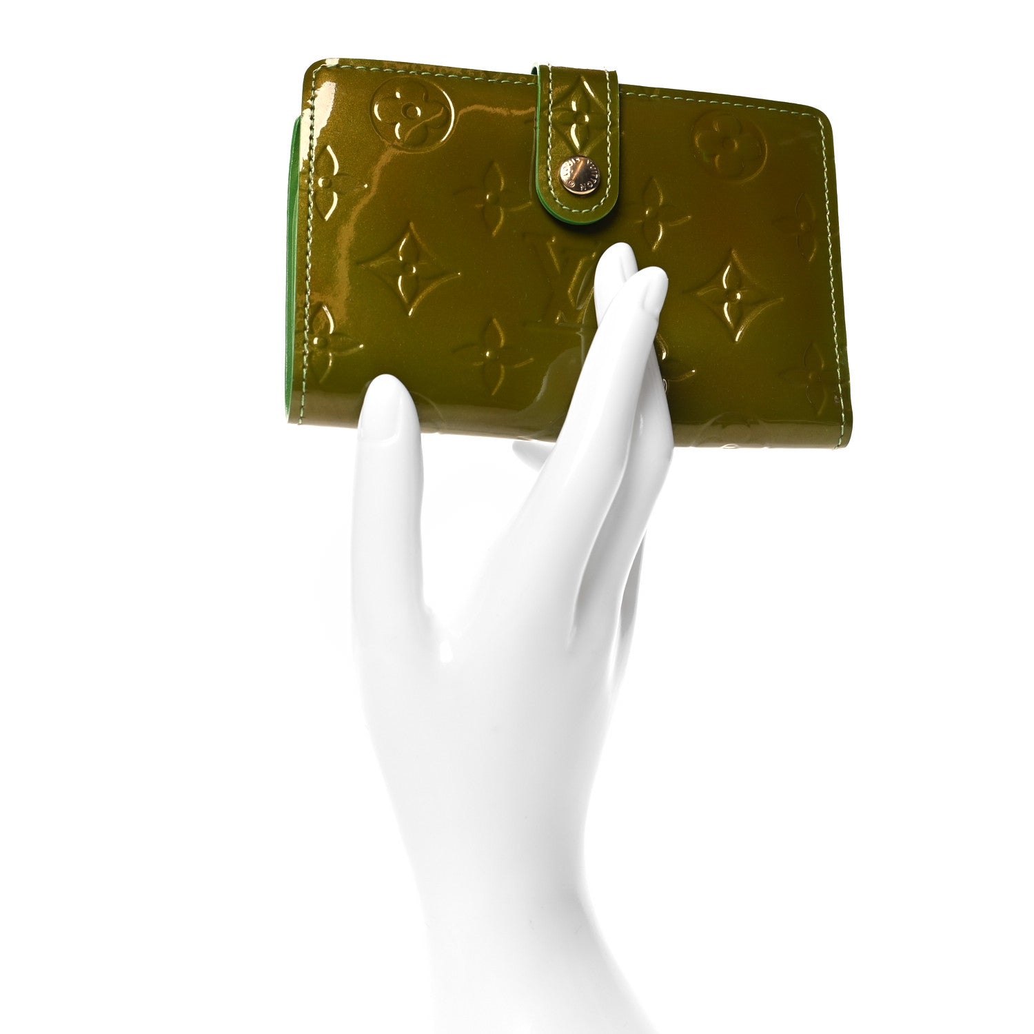 Louis Vuitton LOUIS VUITTON Vernis French Purse Wallet Vert Tonic 2 of 8
