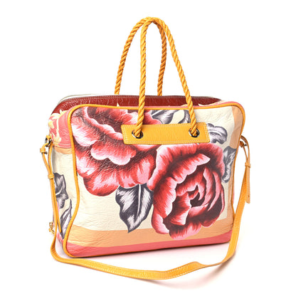 Balenciaga Agneau Floral Print Medium Blanket Square Tote Multicolor 3 of 9