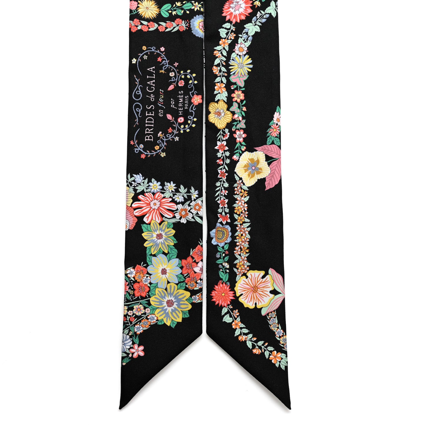 Silk Brides de Gala en Fleurs Twilly Black Multicolor White