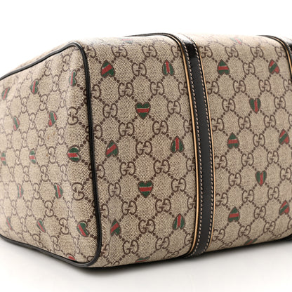 Gucci GG Plus Monogram Hearts Medium Joy Boston Dark Brown 9 of 14