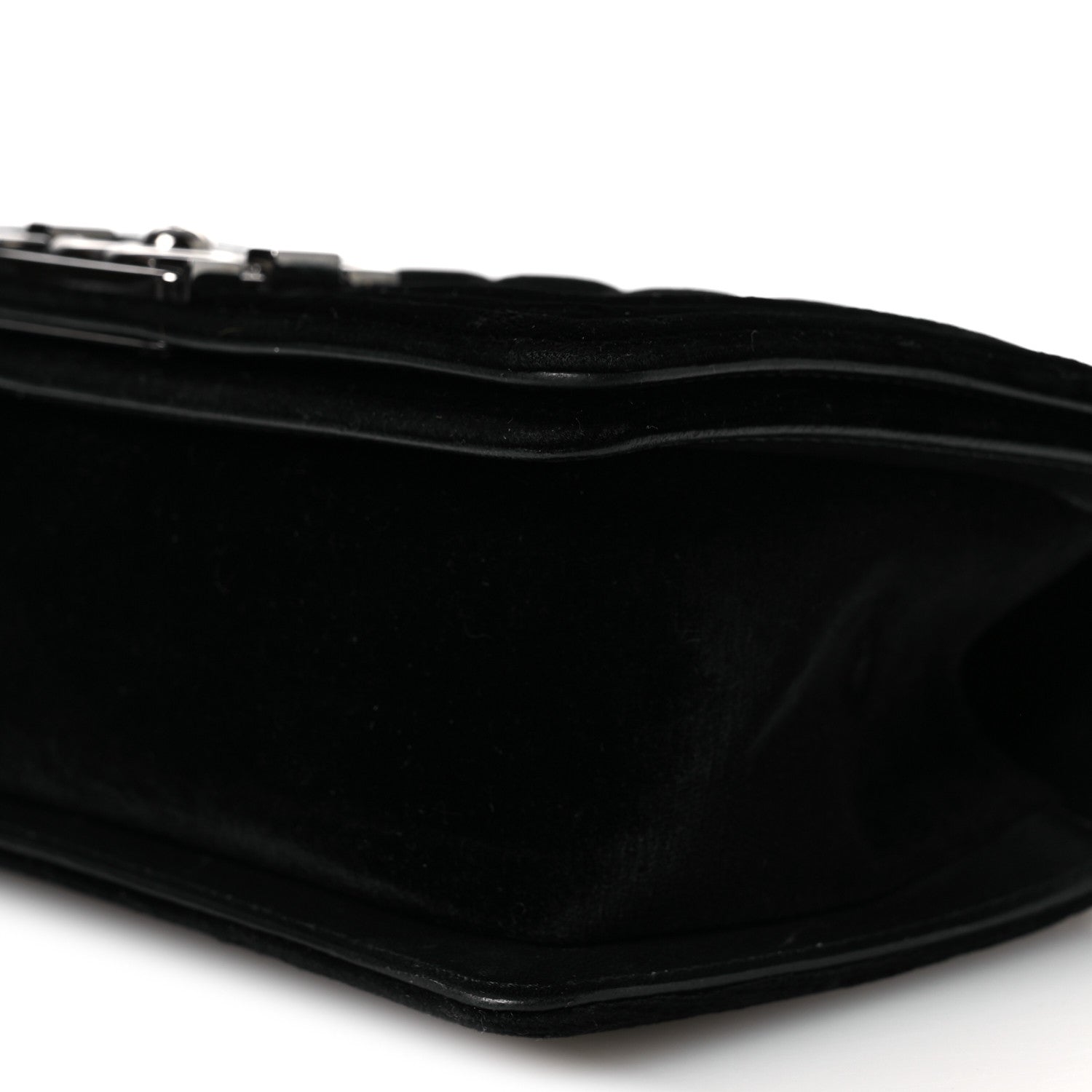 Chanel Velvet Quilted Small Boy Flap Black 10 of 12