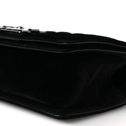 Chanel Velvet Quilted Small Boy Flap Black 10 of 12