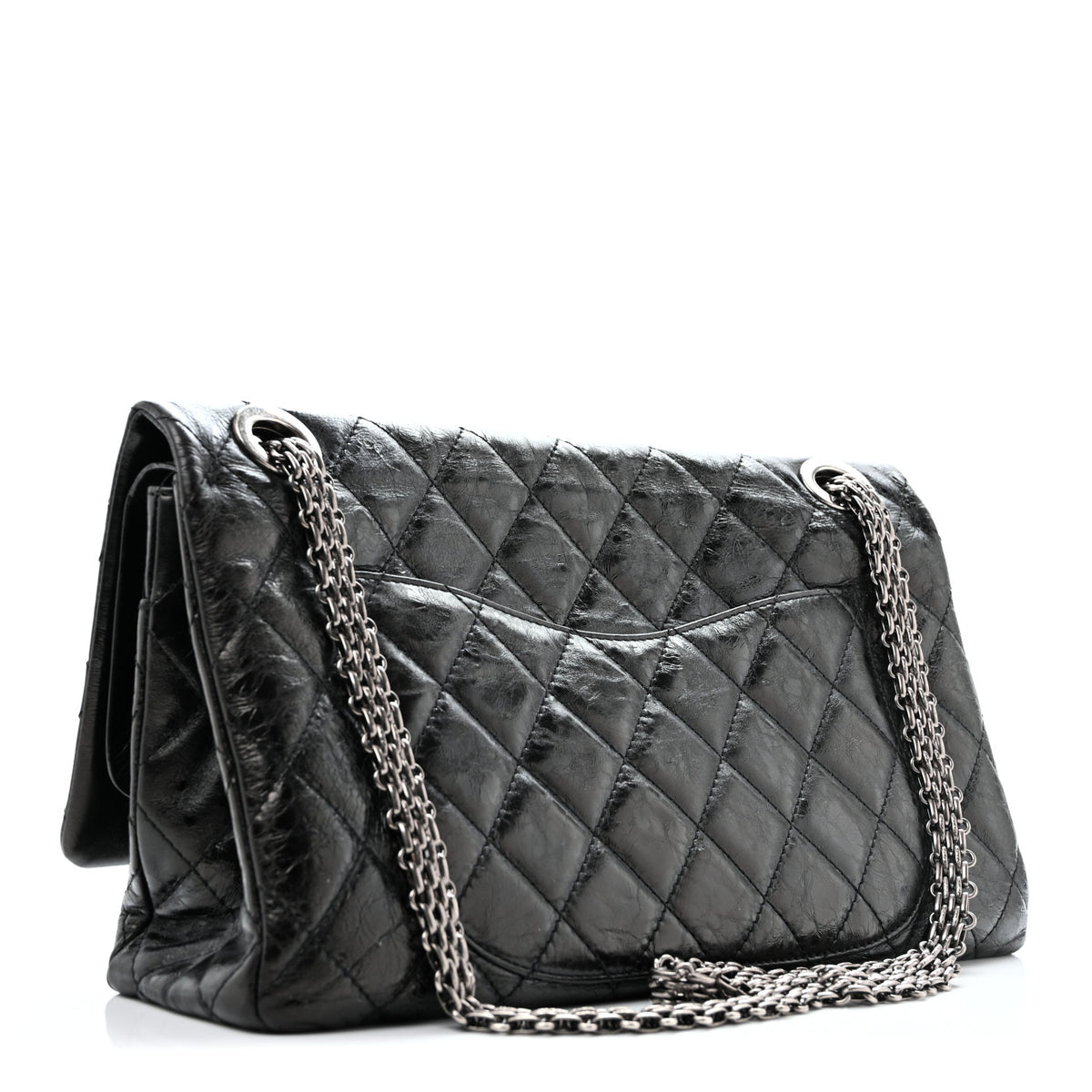 Chanel Metallic Aged Calfskin Quilted 2.55 Reissue 228 Flap Black 3 of 14