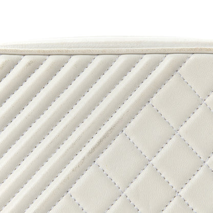 Chanel Lambskin Small Coco Boy Camera Case White 9 of 13