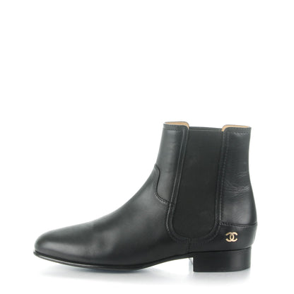 Chanel Calfskin Elastic Short Boots 40 Black 1 of 7