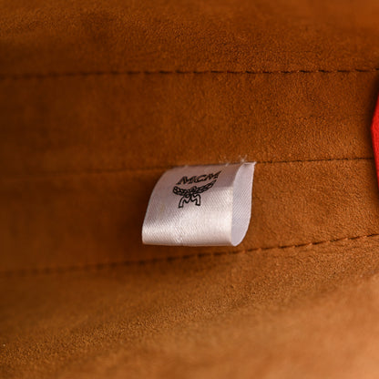 MCM Calfskin Ottomar Monogram Medium Klara Hobo Red 6 of 11