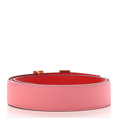 Hermes Epsom 32mm H Belt 95 Rose Confetti Rouge Tomate 2 of 8