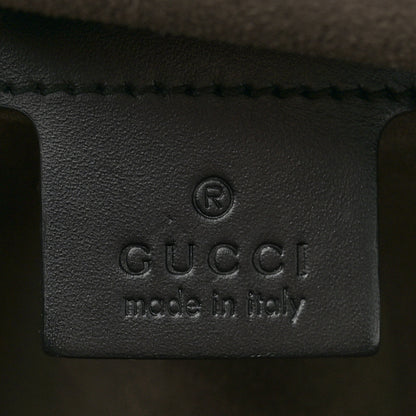 Gucci Guccissima Signature Medium Flat Messenger Bag Black 6 of 10