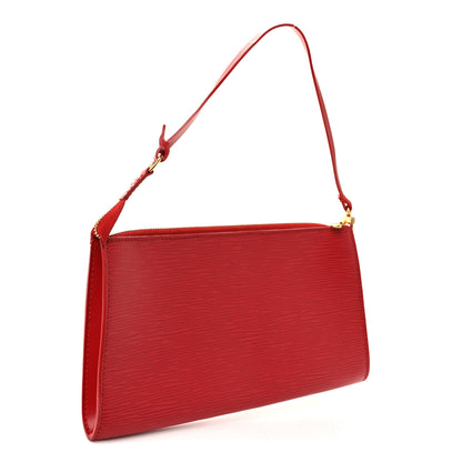 Louis Vuitton Epi Pochette Accessories 21 Castillan Red 3 of 12