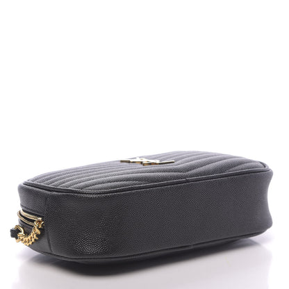 Saint Laurent Grain De Poudre Matelasse Monogram Mini Lou Camera Bag Black 4 of 11