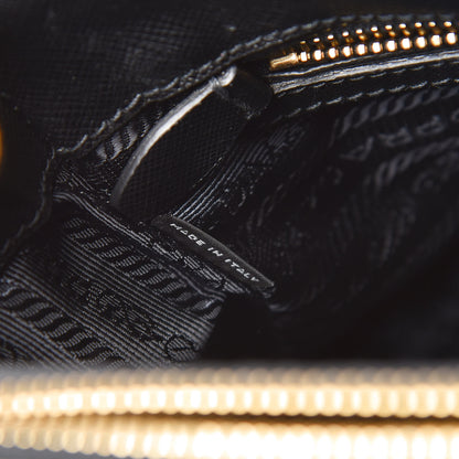 Prada Saffiano Mini Galleria Double Zip Tote Black 7 of 12