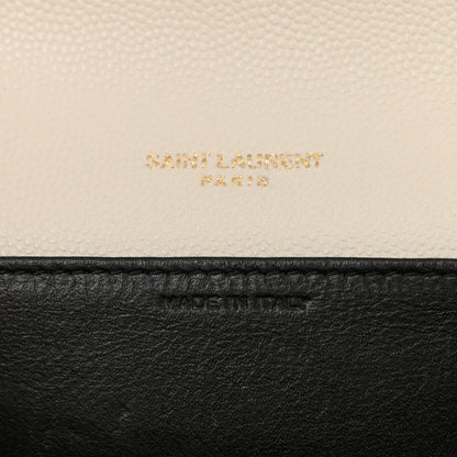 Saint Laurent Grain De Poudre Monogram Uptown Chain Wallet Crema Soft 7 of 11