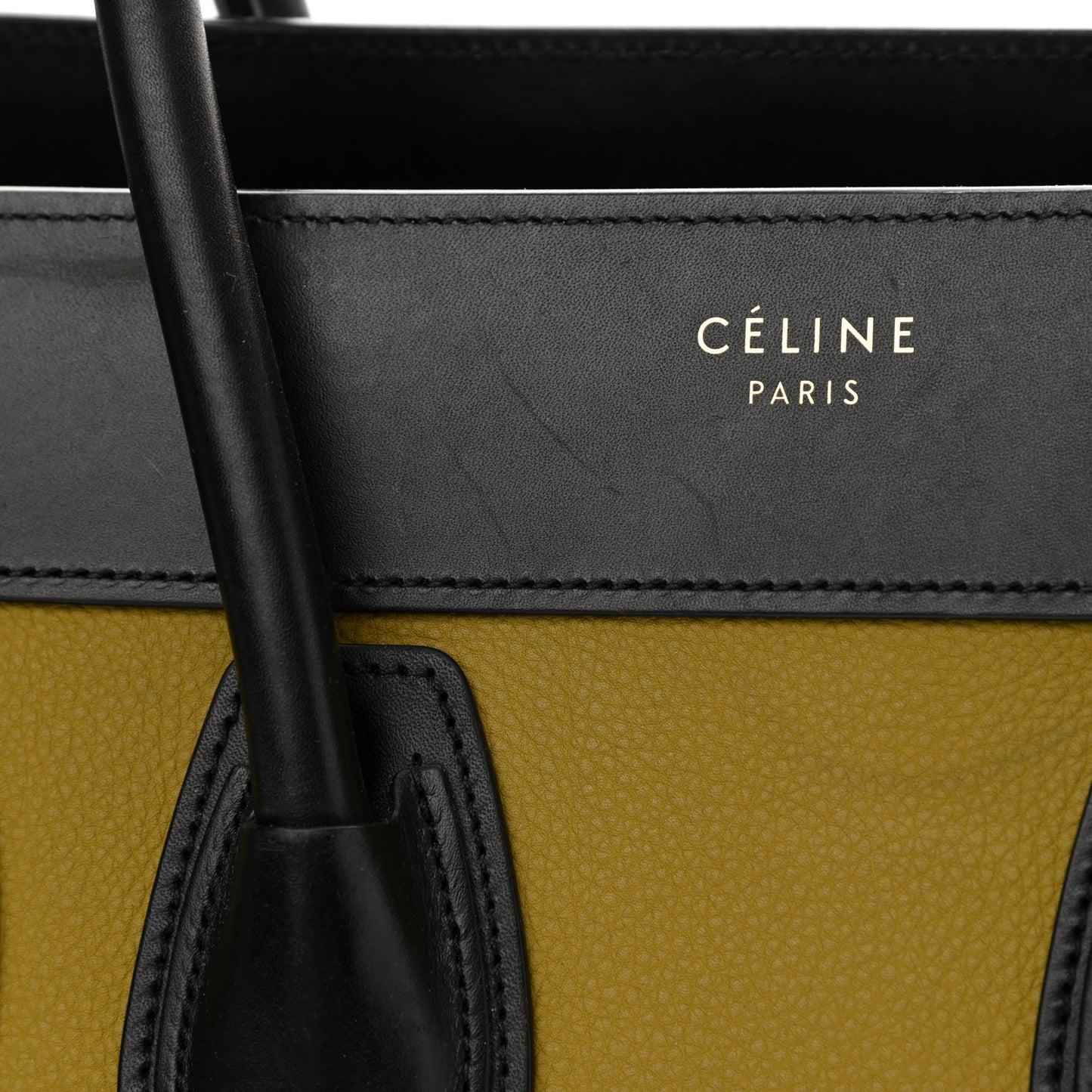 Baby Grained Calfskin Nubuck Micro Tri-Color Luggage Olive