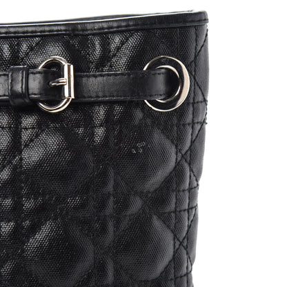 Christian Dior Coated Canvas Cannage Medium Panarea Tote Black 14 of 14