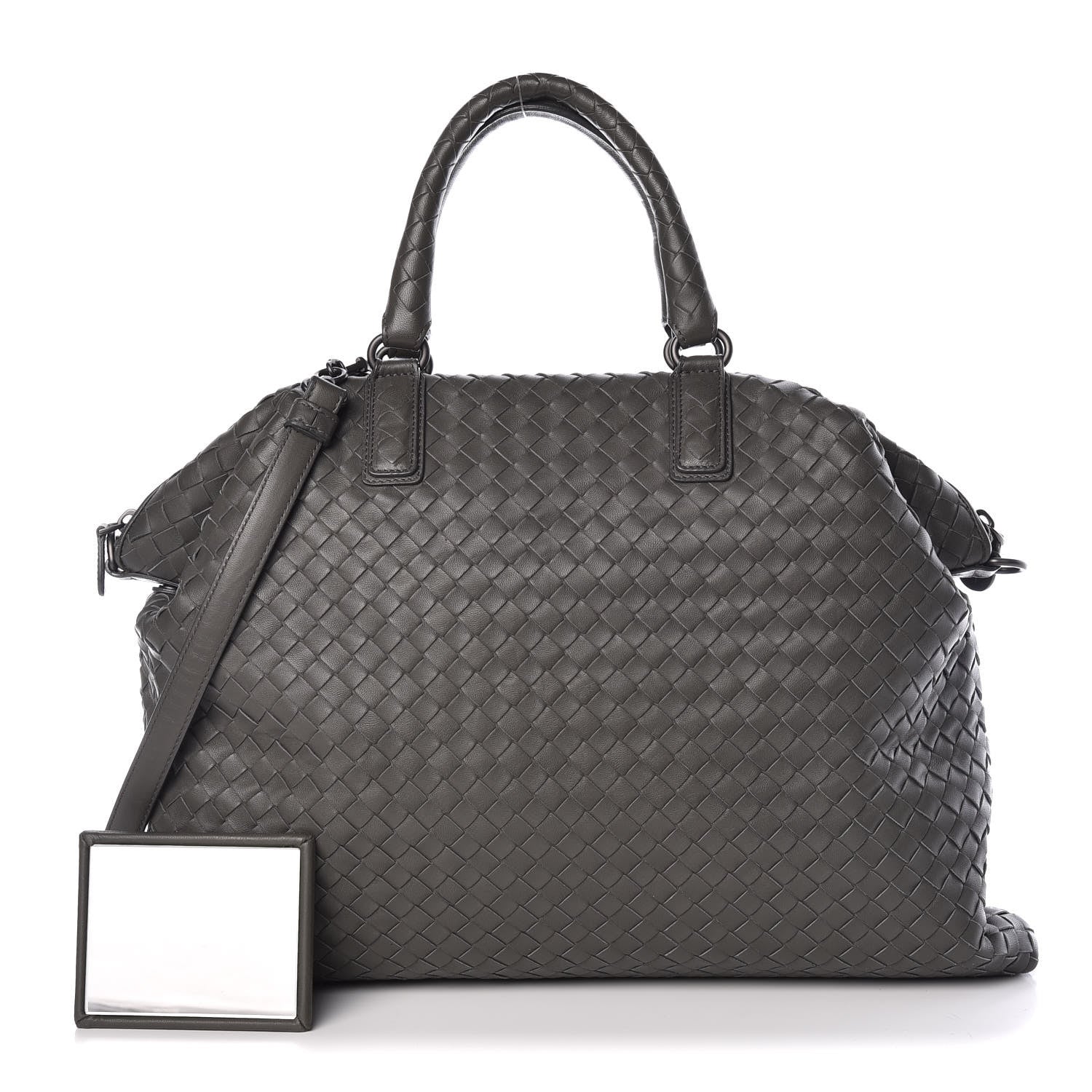 Bottega Veneta Nappa Intrecciato Medium Convertible Tote Grey 1 of 9