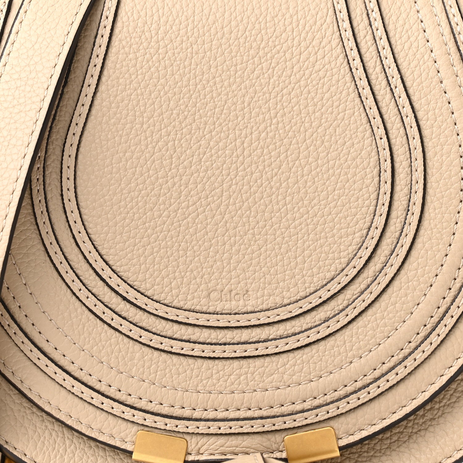 Chloe Calfskin Mini Marcie Round Crossbody Bag Root Beige 6 of 8