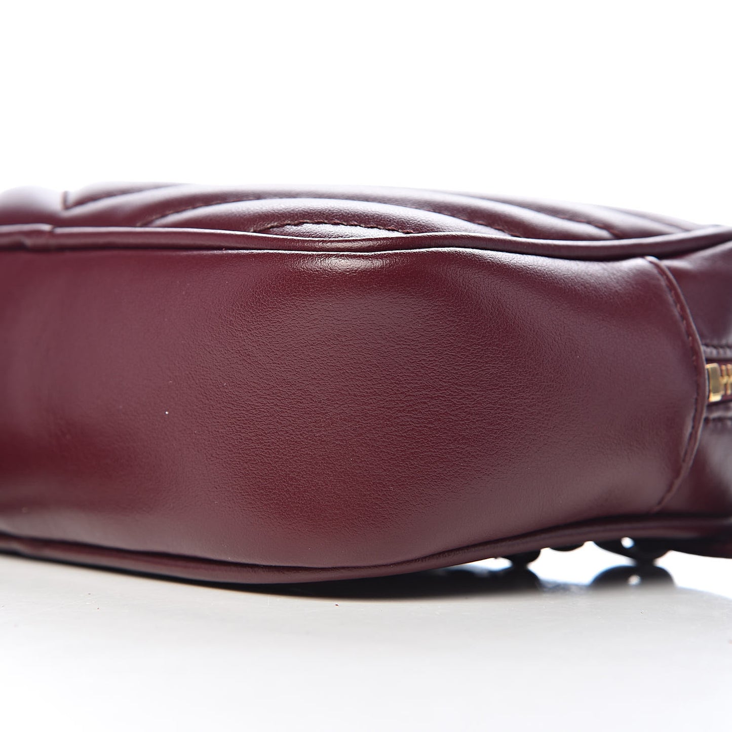 Calfskin Matelasse Monogram Lou Belt Bag Dark Legion Red