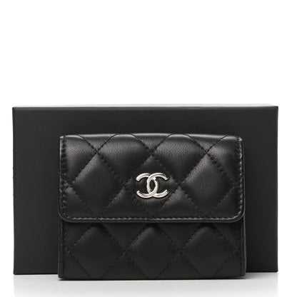 Chanel Lambskin Quilted Flap Card Holder Black 8 of 8