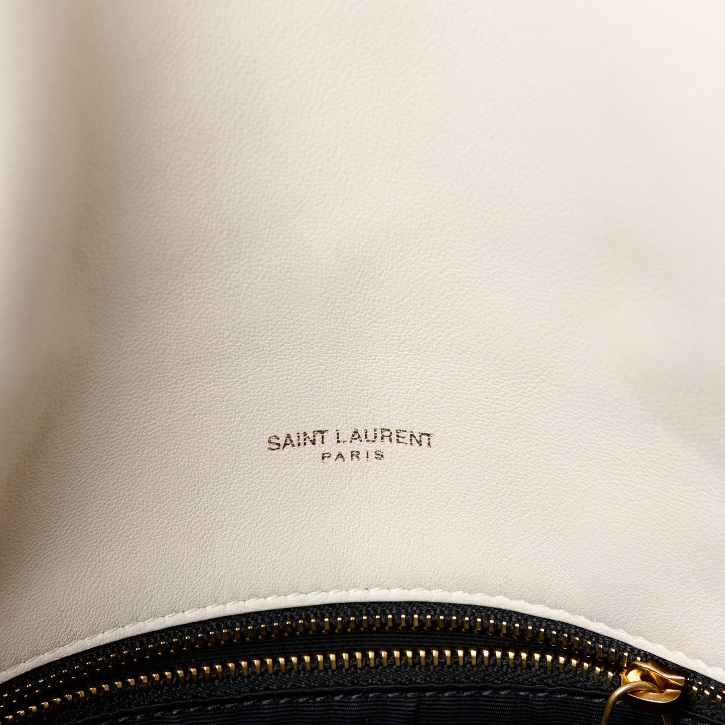 Lambskin Quilted Medium Loulou Puffer Monogram Chain Satchel Crema Soft