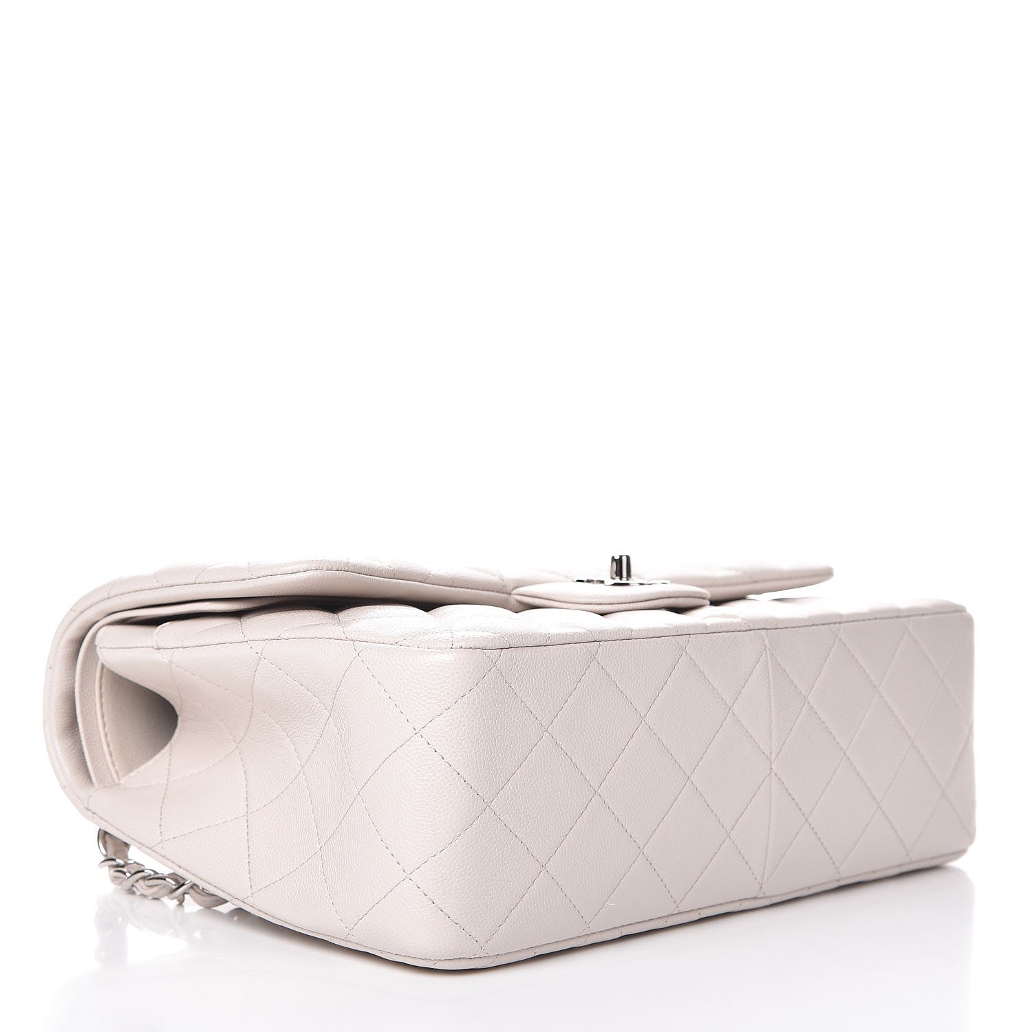 Chanel Caviar Quilted Jumbo Double Flap Ivory 5 of 9