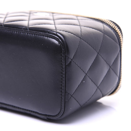 Chanel Lambskin Quilted Small Vanity Case With Chain Black 7 of 15