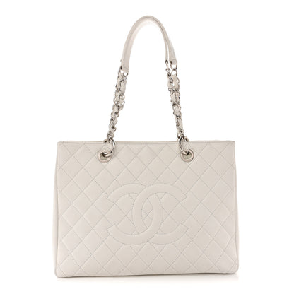 Chanel Caviar Quilted Grand Shopping Tote GST White 1 of 14