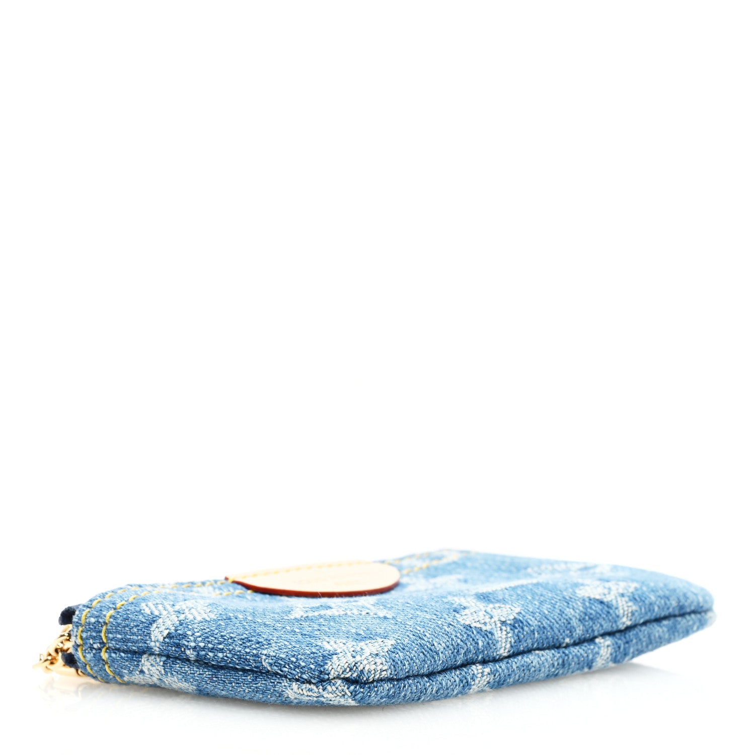 Louis Vuitton Monogram Denim Key Pouch Denim Blue 4 of 6