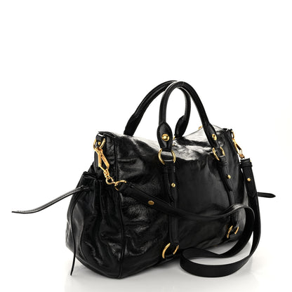 Miu Miu Vitello Lux Medium Bow Bag Black 3 of 9