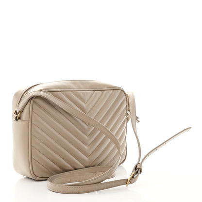 Saint Laurent Calfskin Matelasse Monogram Lou Camera Bag Dark Beige 4 of 14