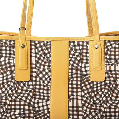 MCM Visetos Medium Liz Reversible Shopper Tote Cognac Yellow 11 of 15