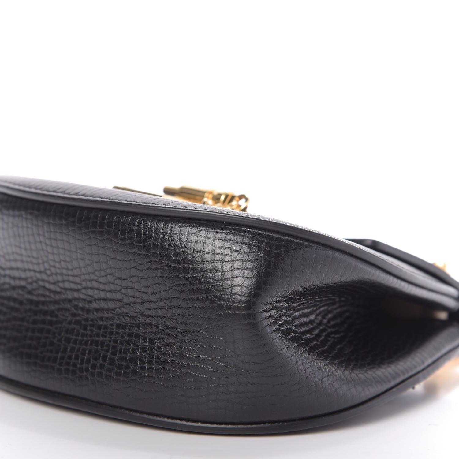 Chloe Textured Calfskin Lambskin Nano Drew Shoulder Bag Black 7 of 8