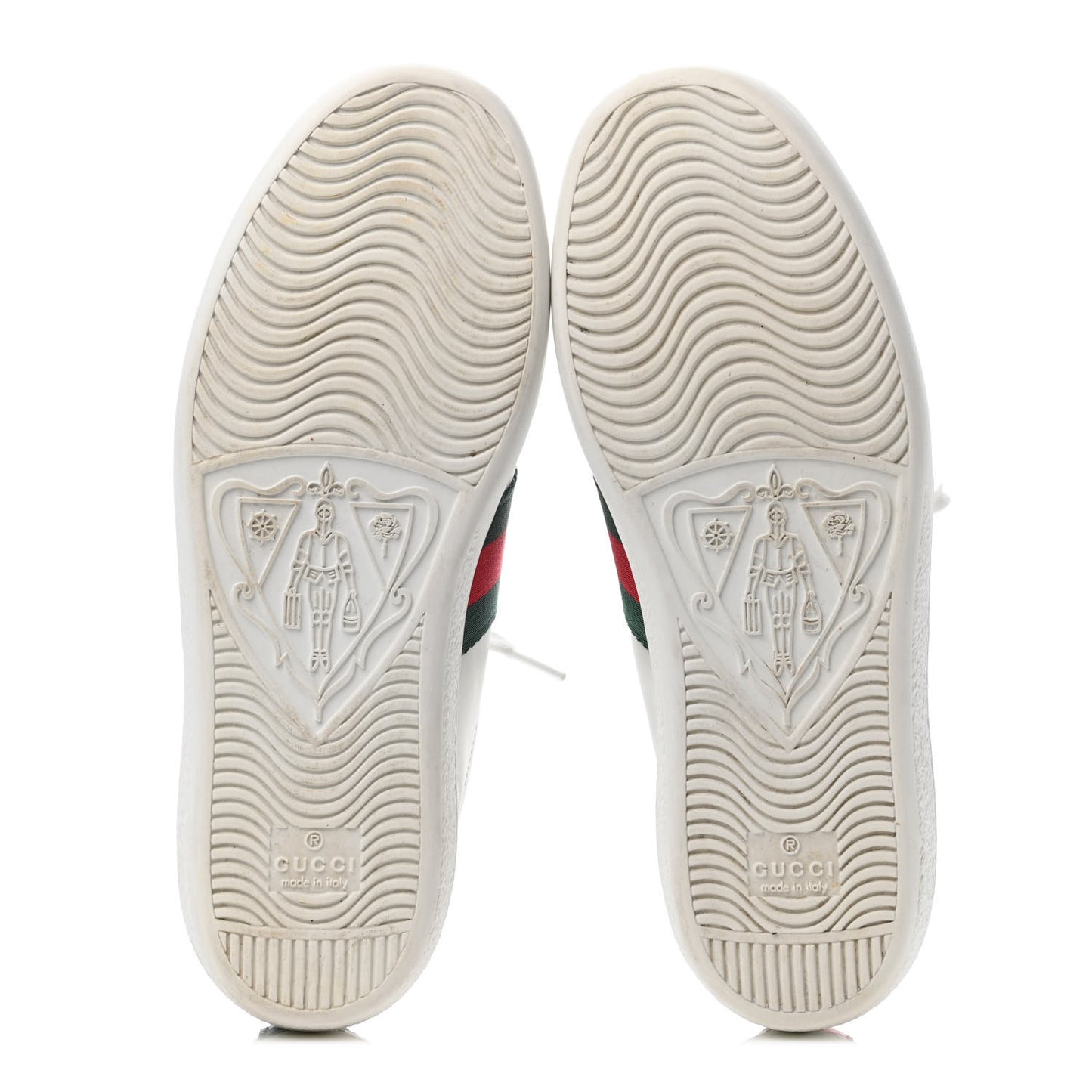 Calfskin Ayers Bee Embroidered Womens Ace Sneakers 36 White Green